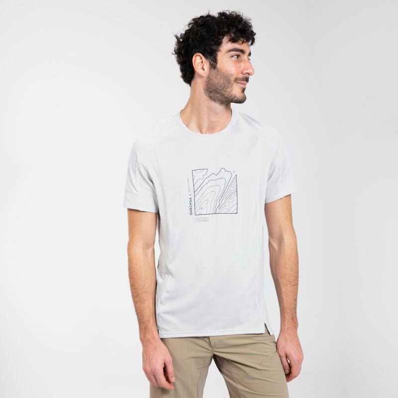 T-shirt de Caminhada Sintético MH500 Homem 