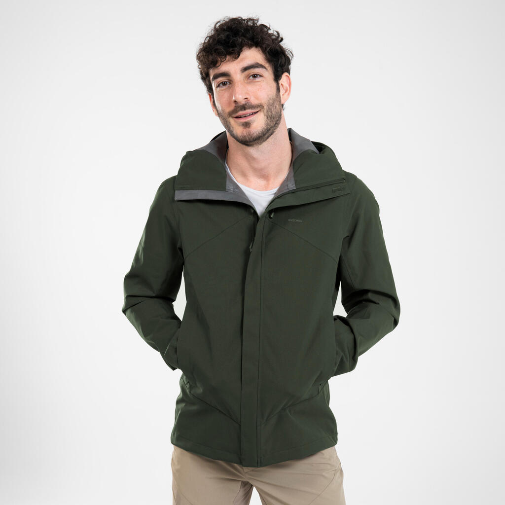 Wanderjacke Herren wasserdicht leicht - MH150 grün