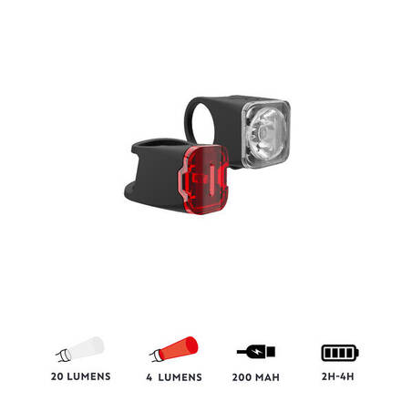 Set Lampu Sepeda Depan/Belakang ST 540 USB