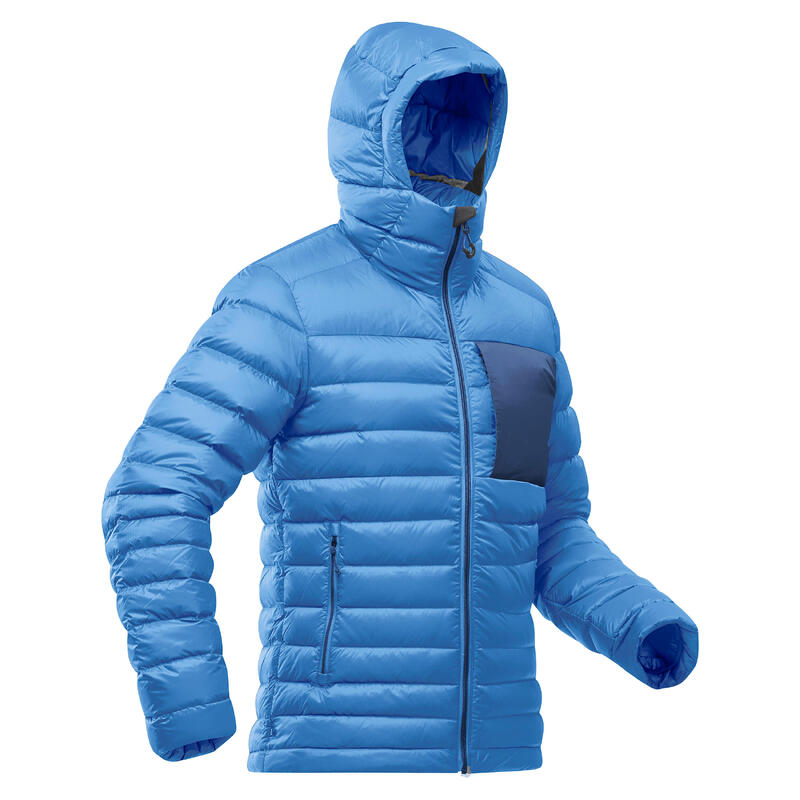 Férfi kapucnis kabát túrázáshoz MT500, -10 °C-ig, kék