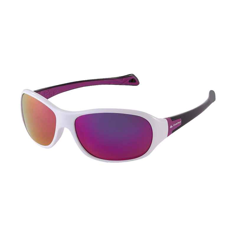Children's Category 4 Hiking Sunglasses Ages 8-10 MH T500 - White