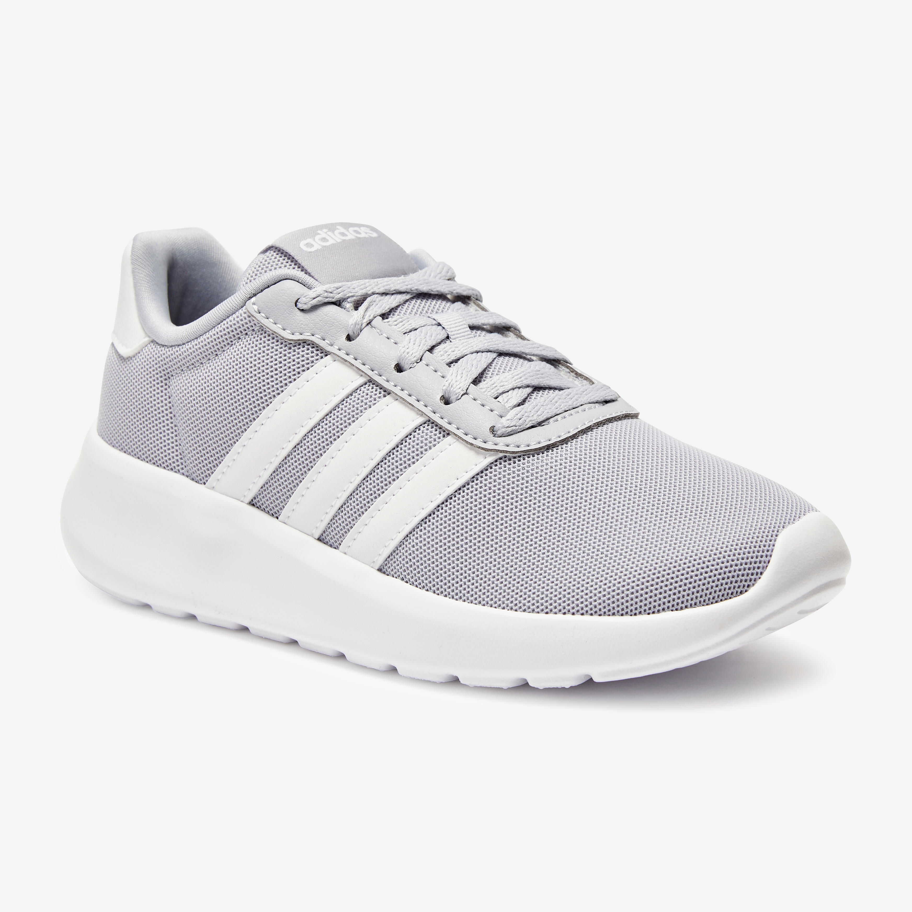 grey and white adidas tennis shoes