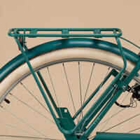 Fully-equipped, 6-speed low frame city bike, green