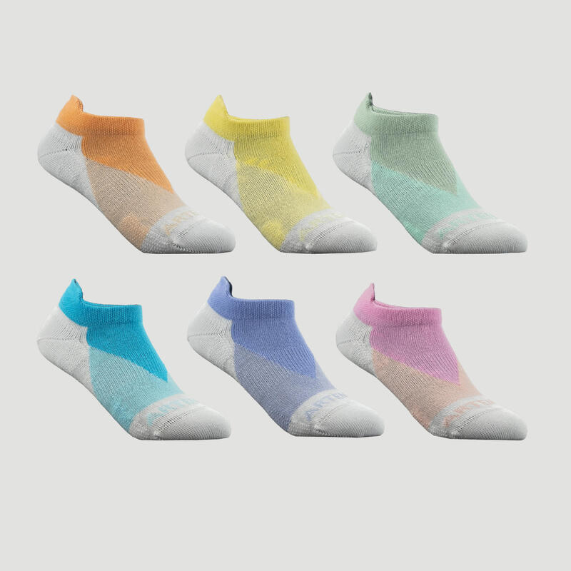 Calcetines cortos de tenis Niños Pack de 6 Artengo RS 160 multicolor