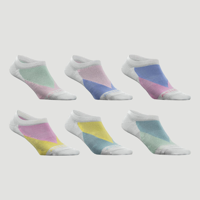 Nízké tenisové ponožky RS160 3 páry vícebarevné.