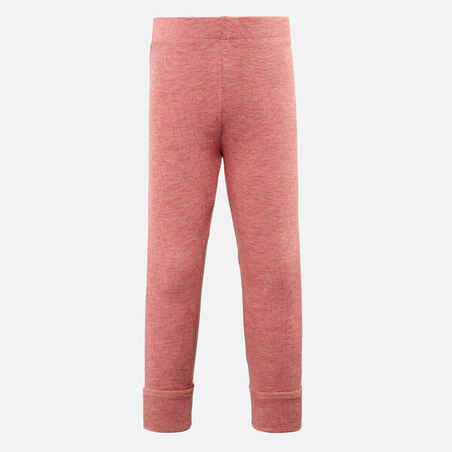 Base layer trousers, Baby ski leggings - WARM pink