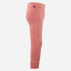 Base layer trousers, Baby ski leggings - WARM pink