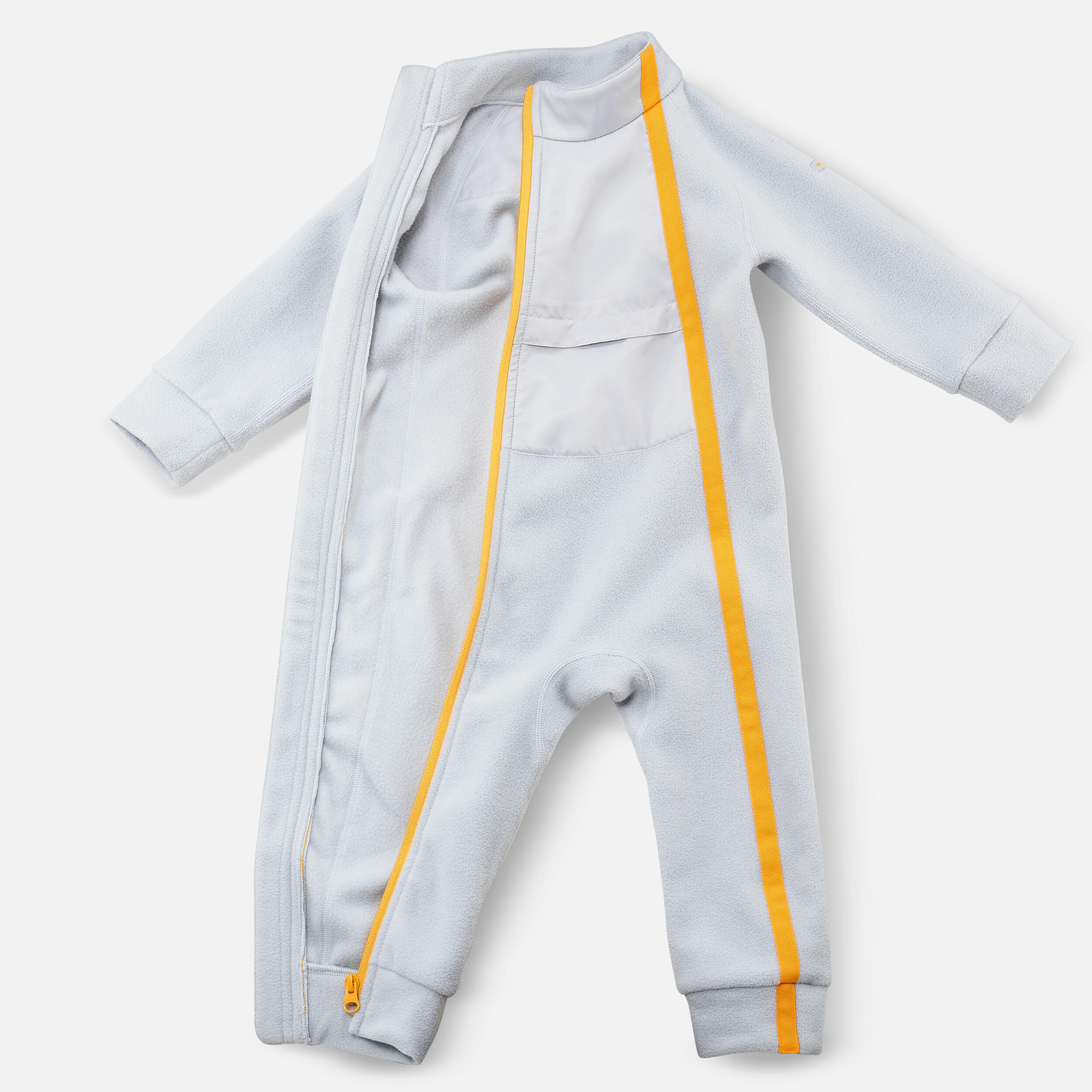 Babies' Ski/Sledge Fleece Suit - Midwarm Grey 4/7