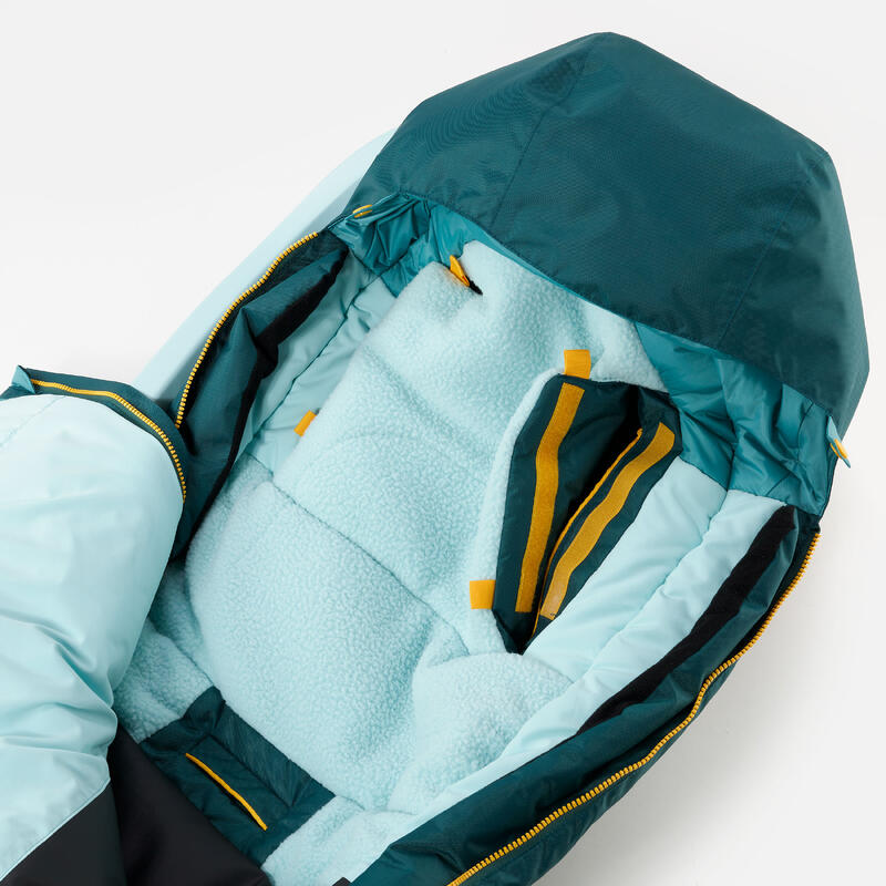 Pătură-sac de dormit călduroasă, impermeabilă, extensibilă -25°c - Turcoaz Bebe