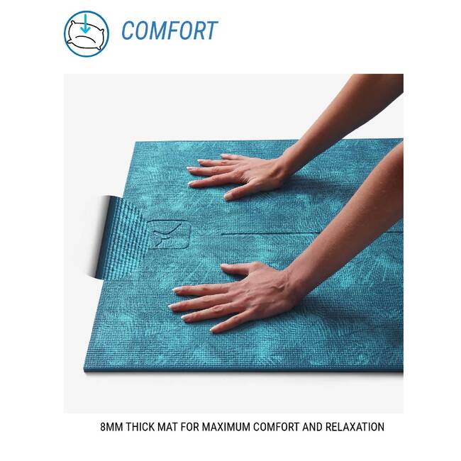 Buy Comfort Yoga Mat 8 mm Online, Blue Jungle
