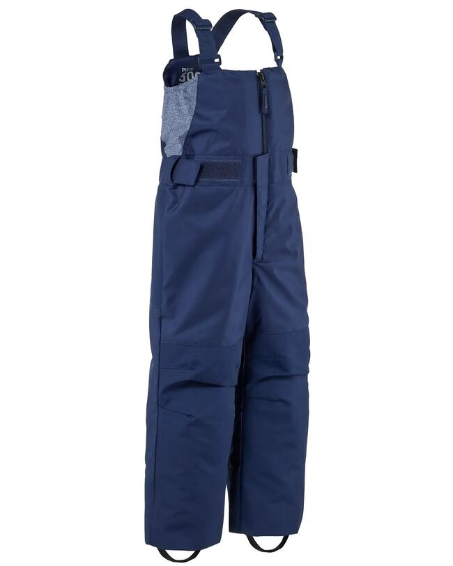 KIDS’ WARM AND WATERPROOF SKI SDUNGAREES - 500 PNF - NAVY BLUE