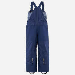 KIDS’ WARM AND WATERPROOF SKI SDUNGAREES - 500 PNF - NAVY BLUE 