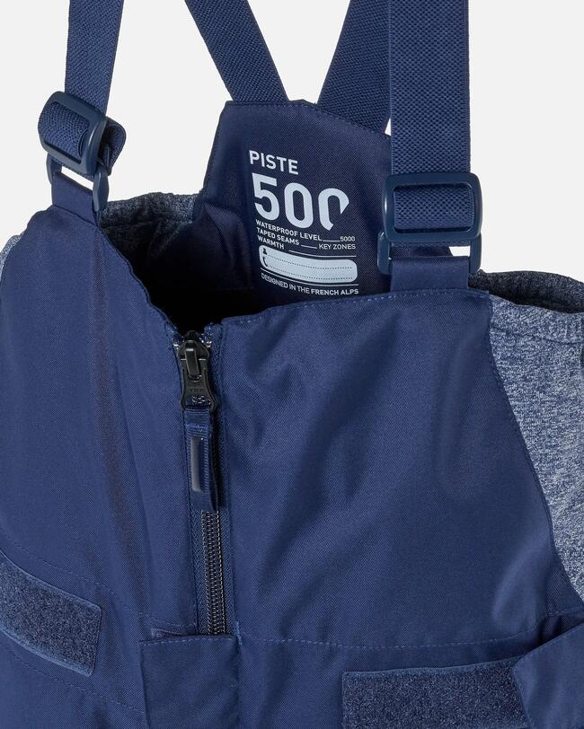 Warme en waterdichte skibroek voor kinderen - 500 PNF - marineblauw