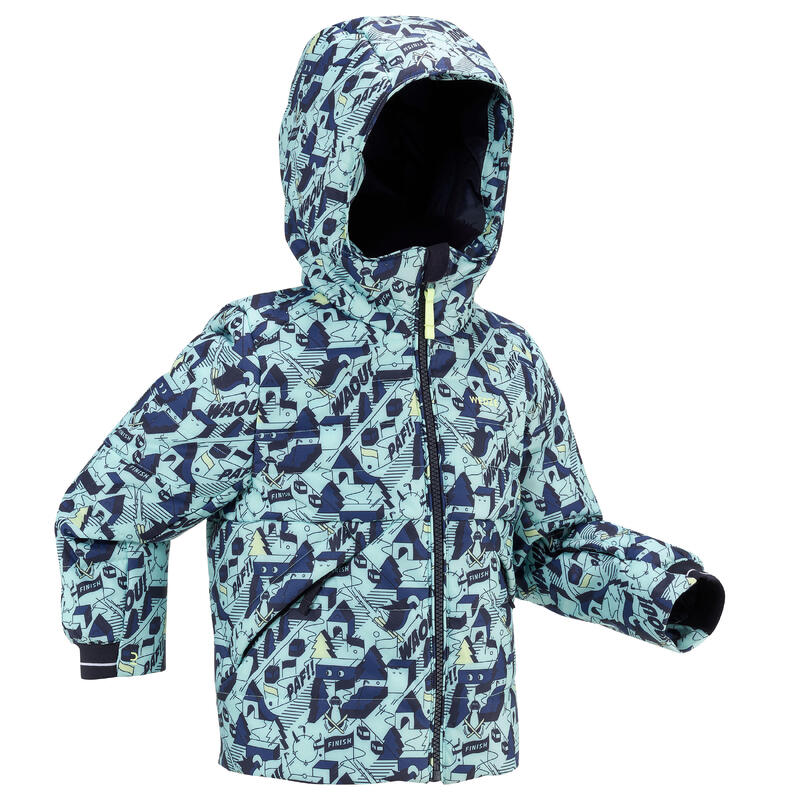 Kids’ Extra Warm and Waterproof Padded Ski Jacket 180 Warm - Graphite ...