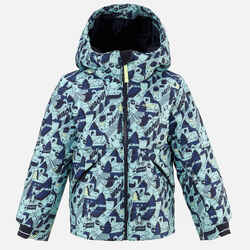 Kids’ Extra Warm and Waterproof Padded Ski Jacket 180 Warm - Graphite Blue