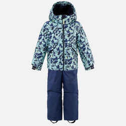 Kids’ Extra Warm and Waterproof Padded Ski Jacket 180 Warm - Graphite Blue