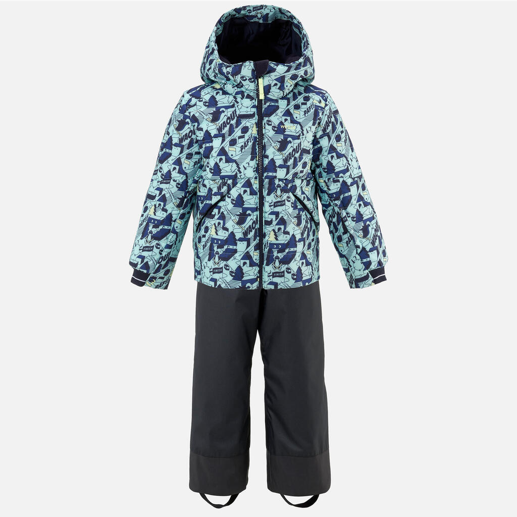 Kids’ Extra Warm and Waterproof Padded Ski Jacket 180 Warm - Navy Blue