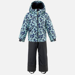 Kids’ Extra Warm and Waterproof Padded Ski Jacket 180 Warm - Graphite Blue