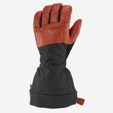Skihandschuhe Erwachsene warm wasserdicht lang - 900 braun/schwarz 