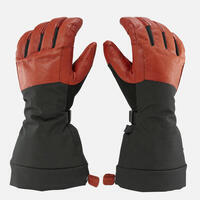 Braon-crne rukavice za skijanje za odrasle FREERIDE 900