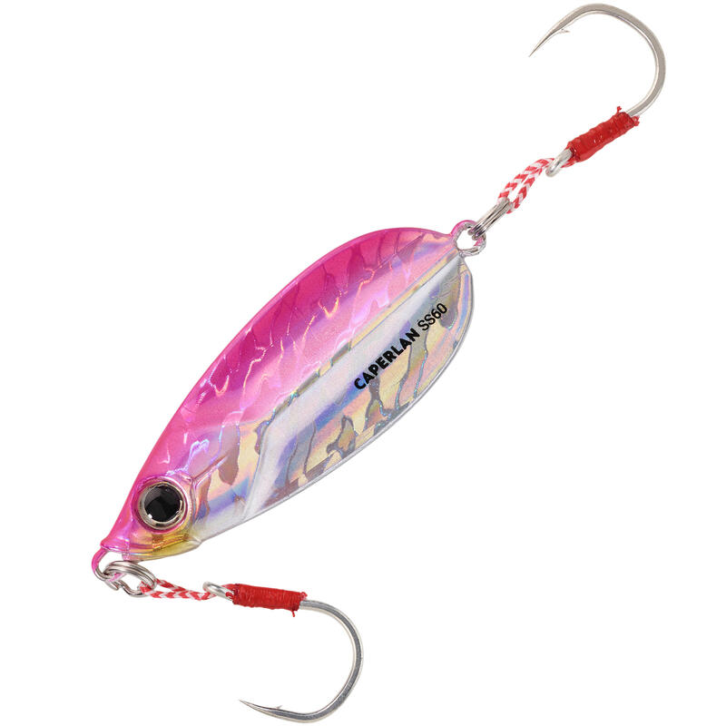 Casting jig Biastos slow 60 g roze voor zeevissen met kunstaas