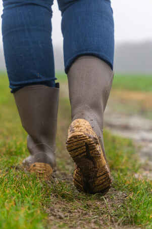 Moteriški lengvi PVC guminiai batai „Inverness 100“, rudi