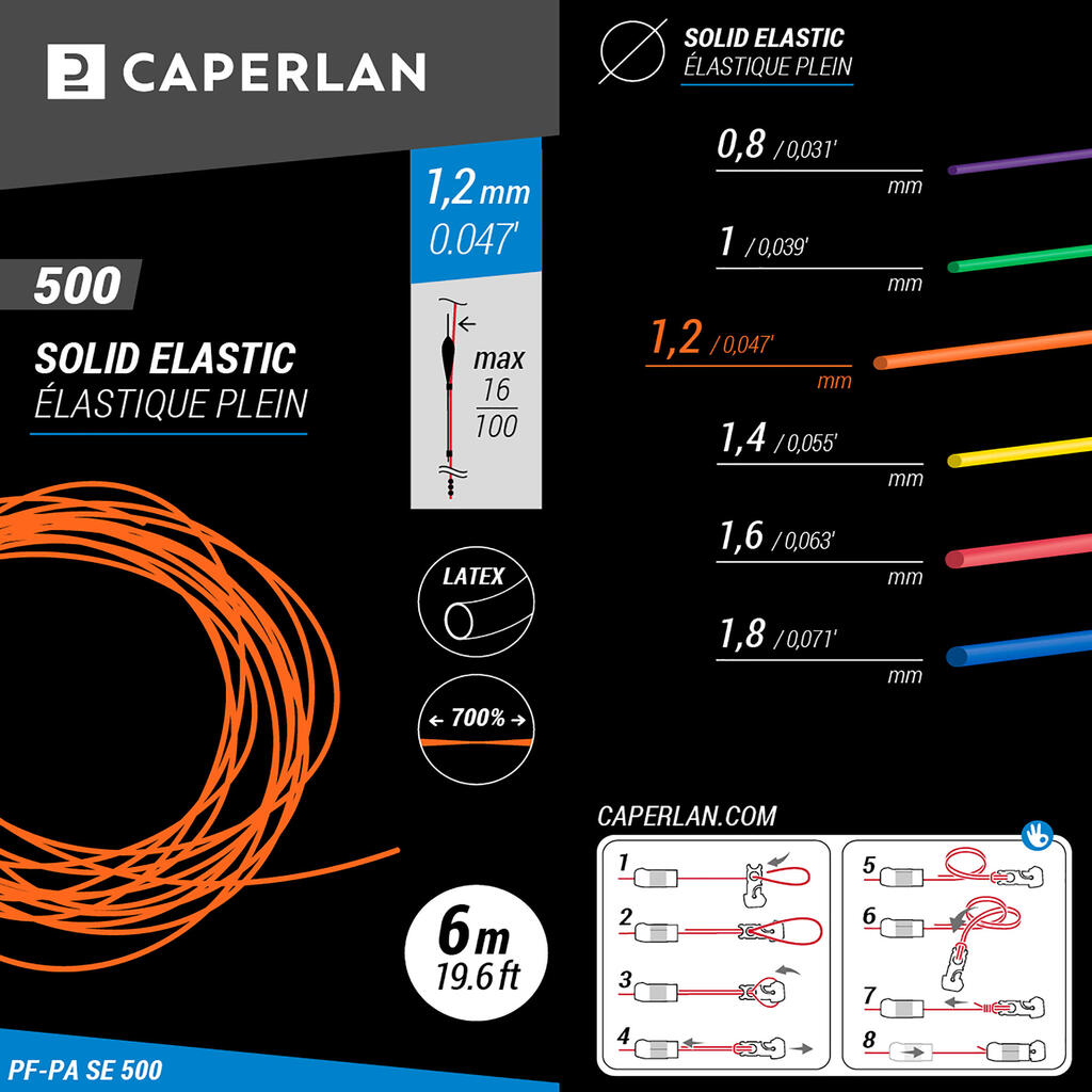 Elastika za ribolov PF PA SE 500 (1 mm, 6 m)