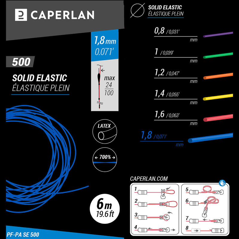 Vol elastiek in latex PF PA SE 500 1,8 mm 6 m