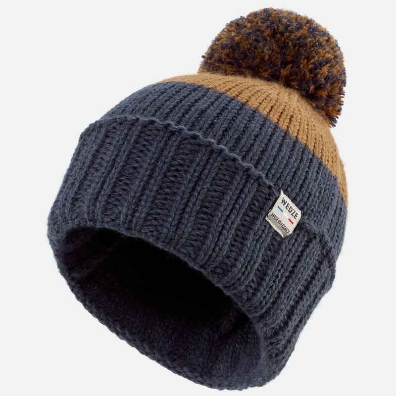 BONNET DE SKI MADE IN FRANCE ENFANT - GRAND NORD - MARRON BLEU