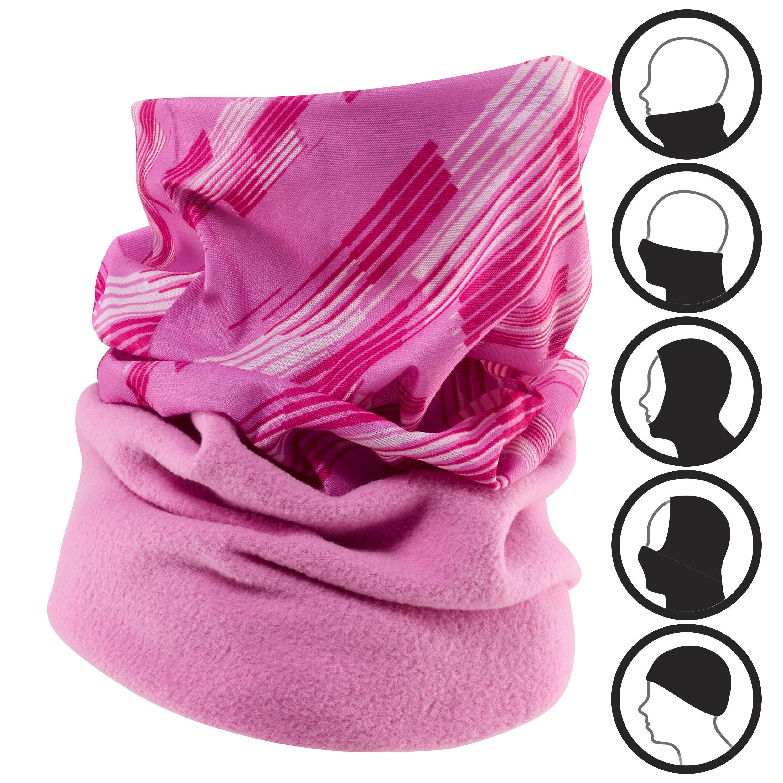 Wedze - Cache Cou Enfant - Hug - Rose - Cache-col - Ski Freeski Snowboard Luge - Rose-violet - Taille Unique - Decathlon