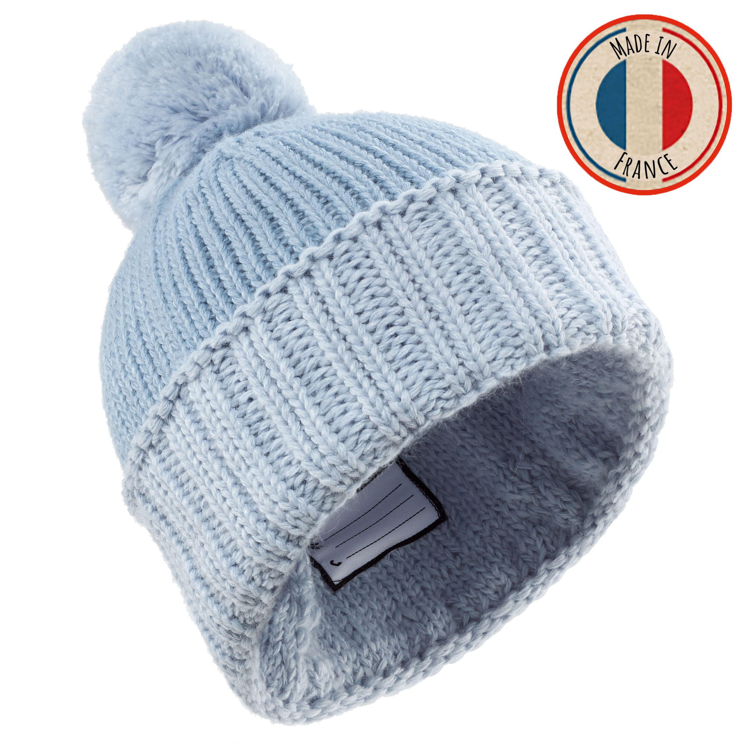 Kids’ Ski Hat Made in France Grand Nord - Blue Grey 4/7