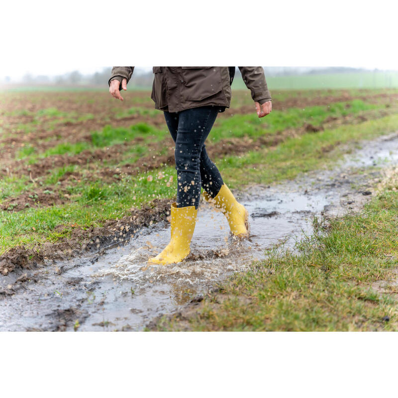 Lichte pvc laarzen voor dames 100 groen