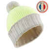 ADULT SKI HAT GRAND NORD MADE IN FRANCE BEIGE YELLOW