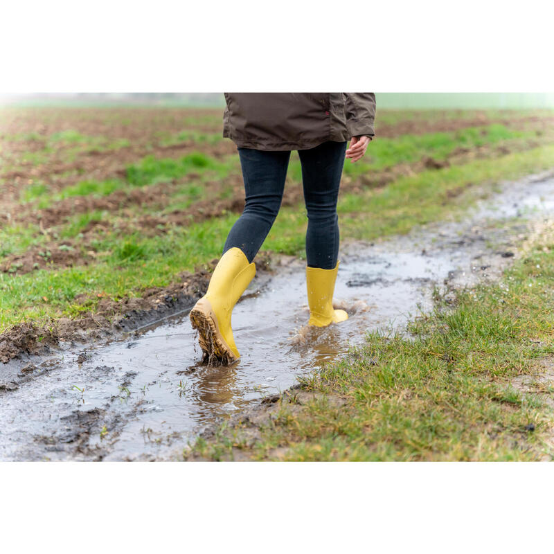 BOTTES DE PLUIE 100 FEMME - JAUNE