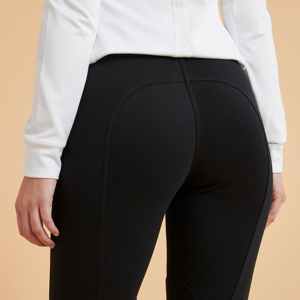 Reithose 100 Damen schwarz