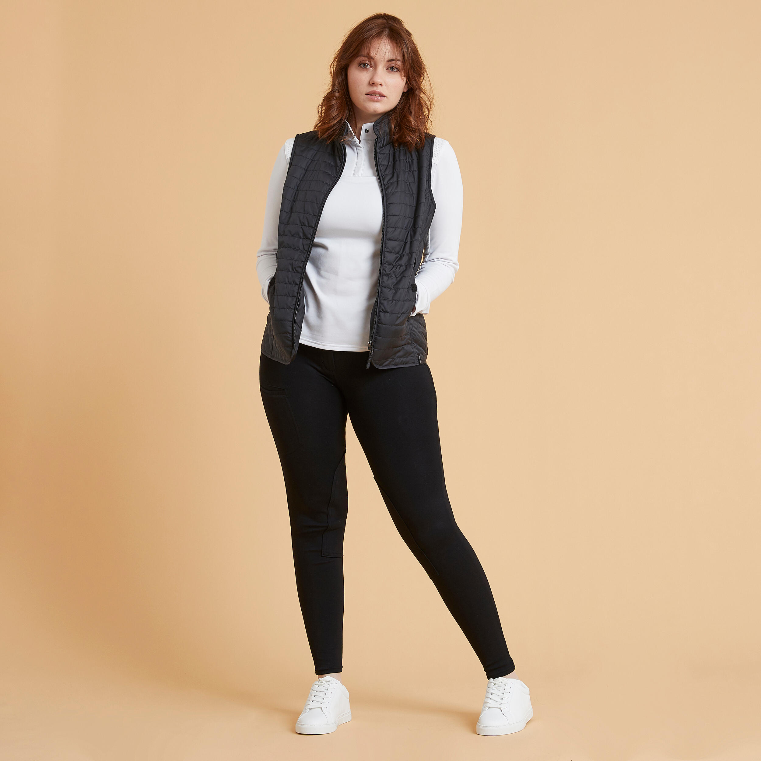 Women's Horse Riding Jodhpurs 100 - Black - FOUGANZA