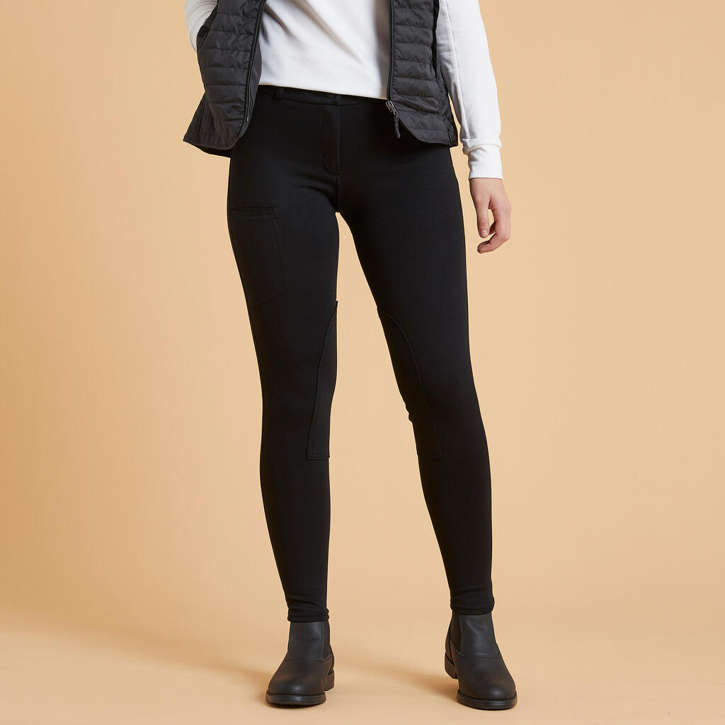 Breeches de equitación para Mujer - Fouganza 100 negro