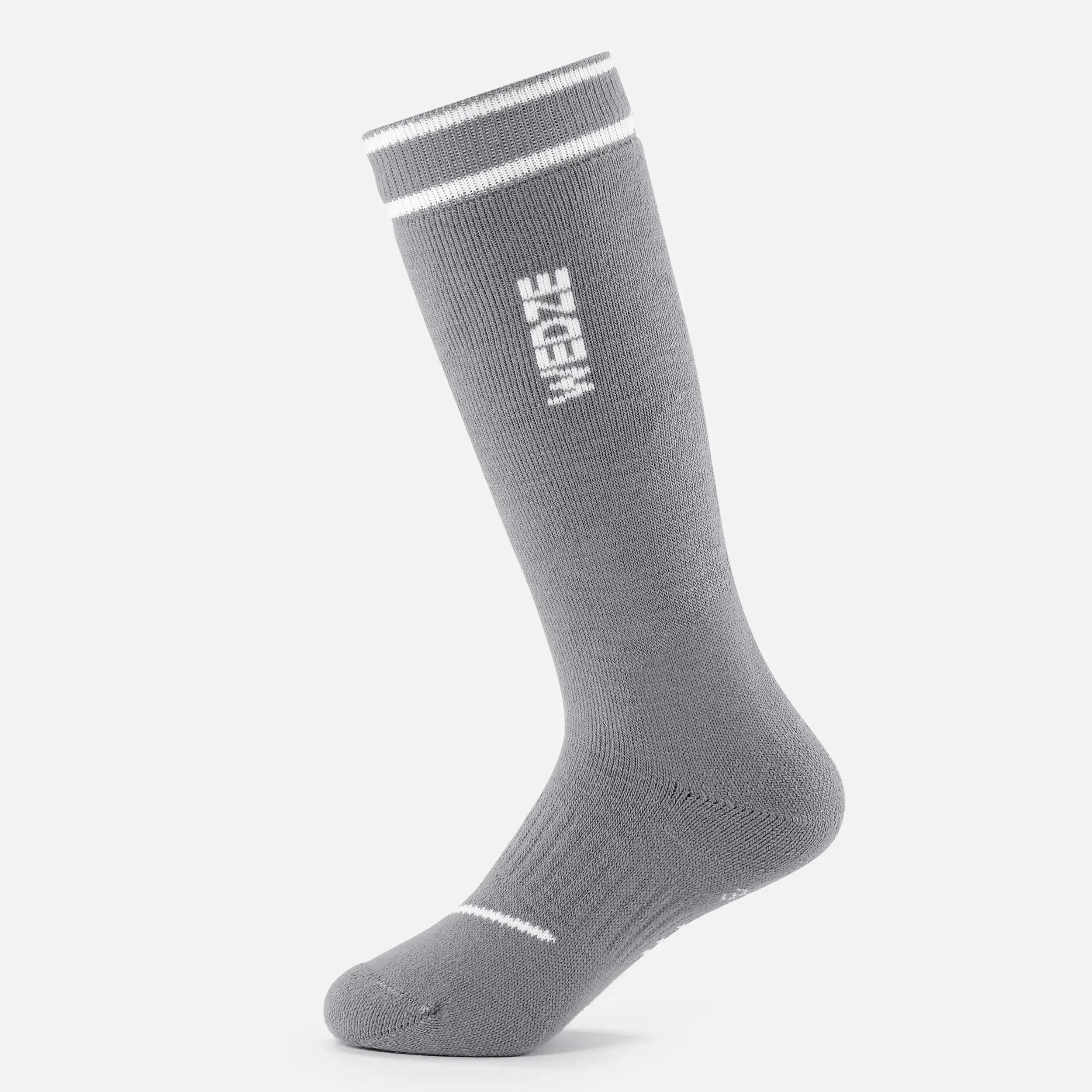 Kids’ ski socks, 100 Grey -  5