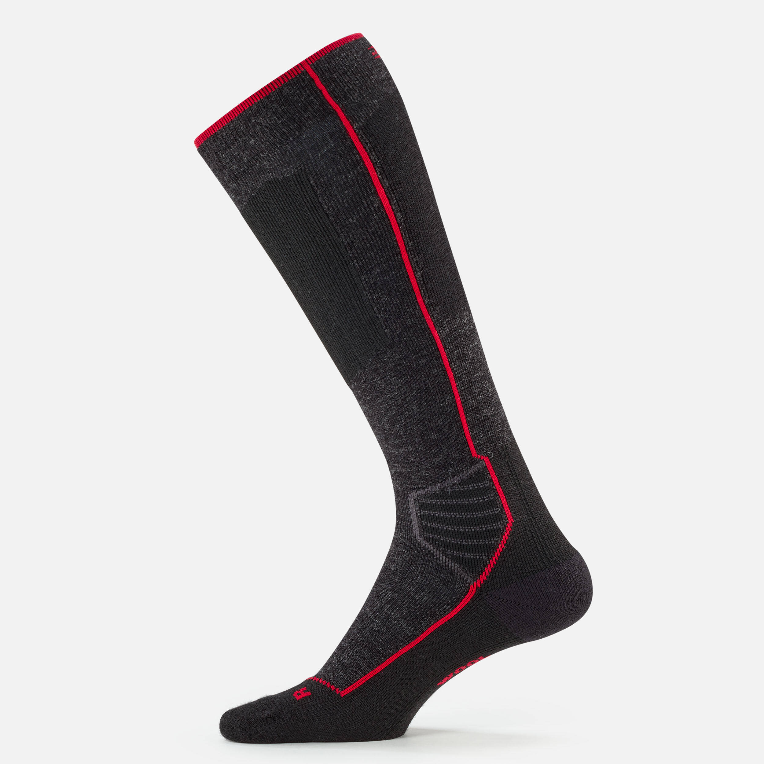 Adult ski and snowboard wool socks - 900 WOOL - Black -  3