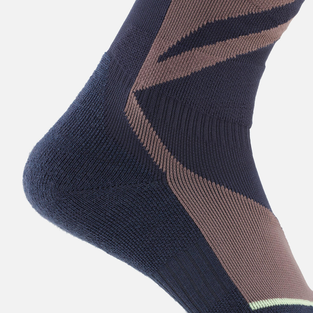 Lyžiarske ponožky 500 hnedo-modré