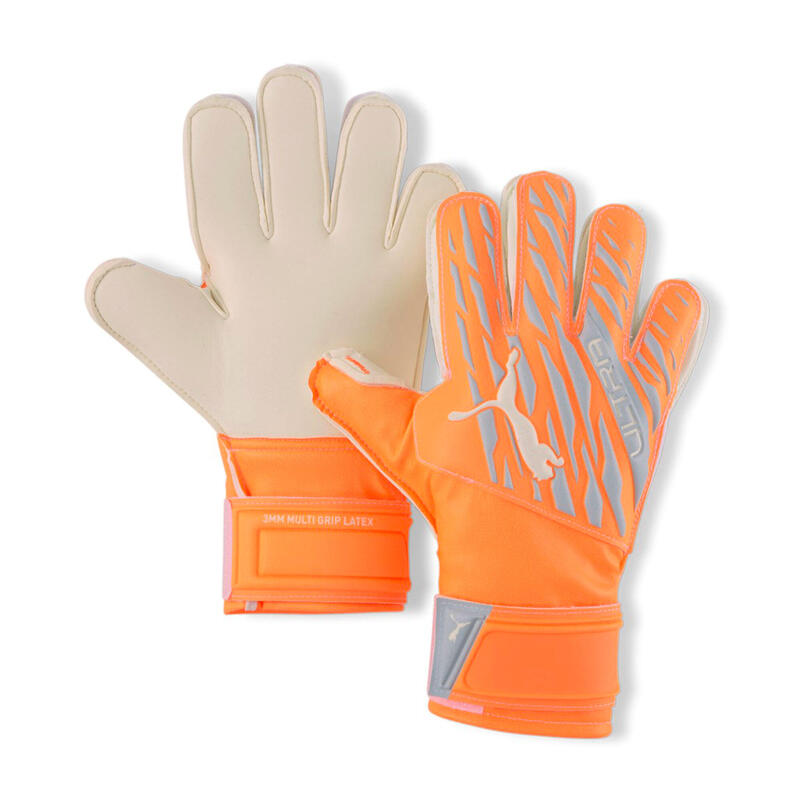 Torwarthandschuhe Fussball Ultra Protect 3 orange/silber