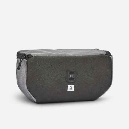 Bolsa Delantera Bici Niños Negro/Gris