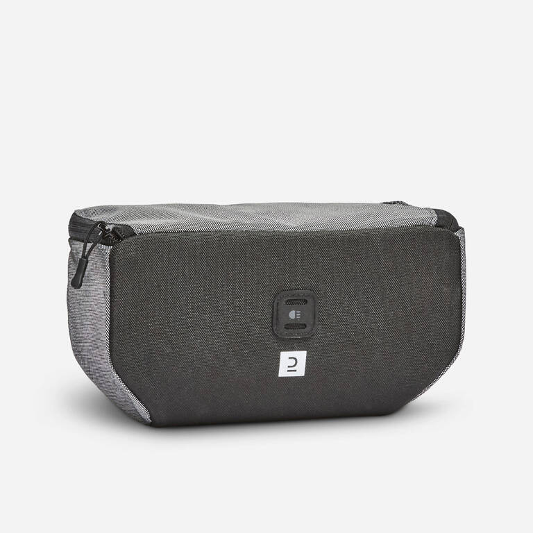 Kids' Front Bike Bag - Black/Grey