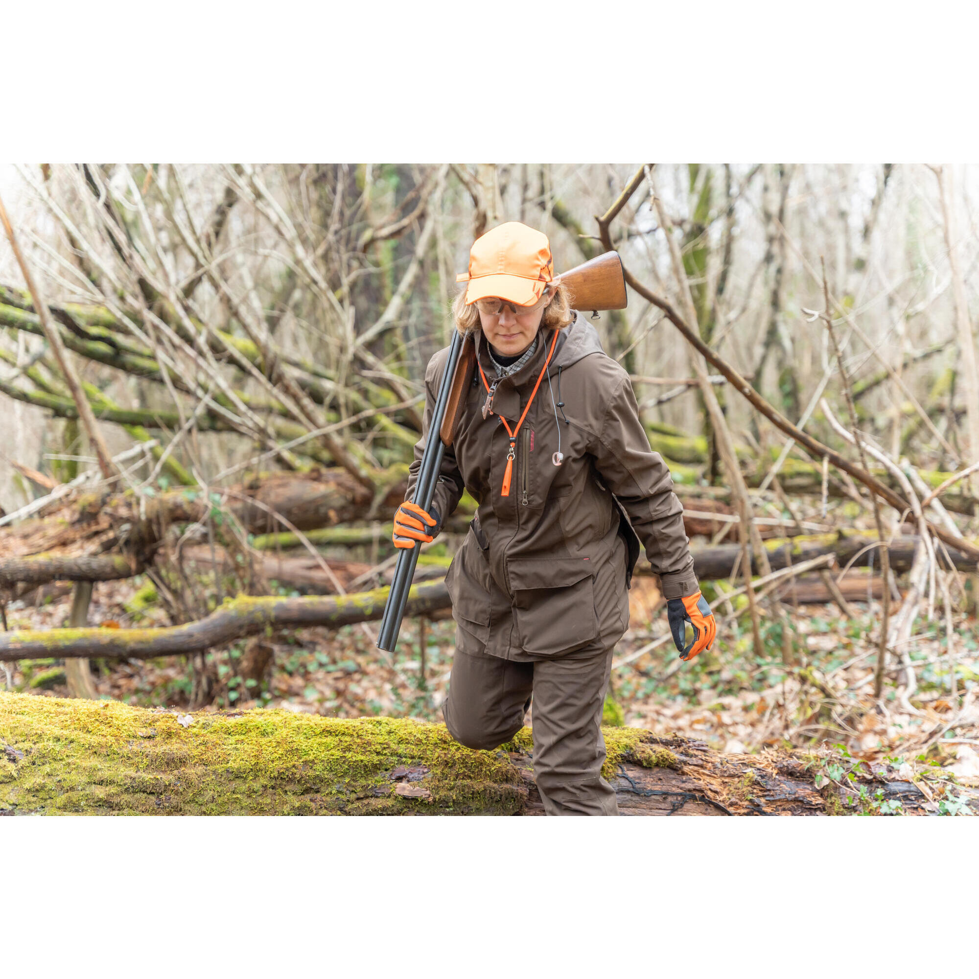 WOMEN'S WATERPROOF HUNTING JACKET 500 BROWN