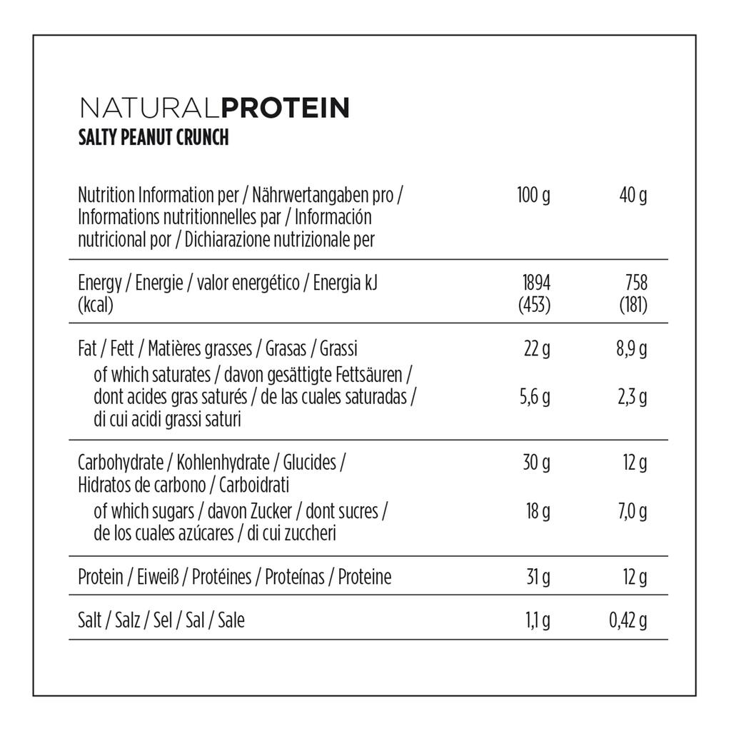 Natūralus traškus baltymų batonėlis, 3 x 40 g, žemės riešutų skonio