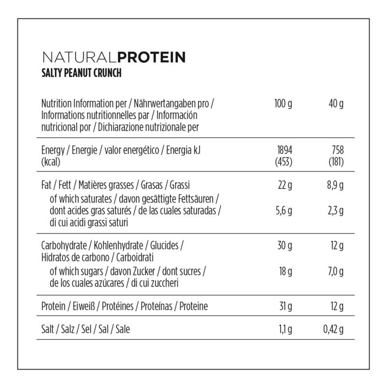 Baton białkowy Powerbar naturalny słone orzeszki ziemne Crunch (3 x 40 g)