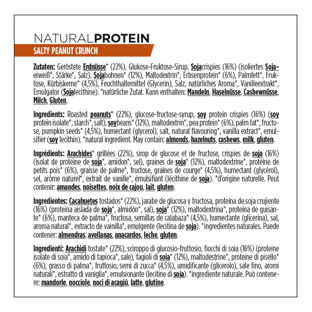 Naturaalne proteiinibatoon, 3 x 40 g, maapähklimaitseline