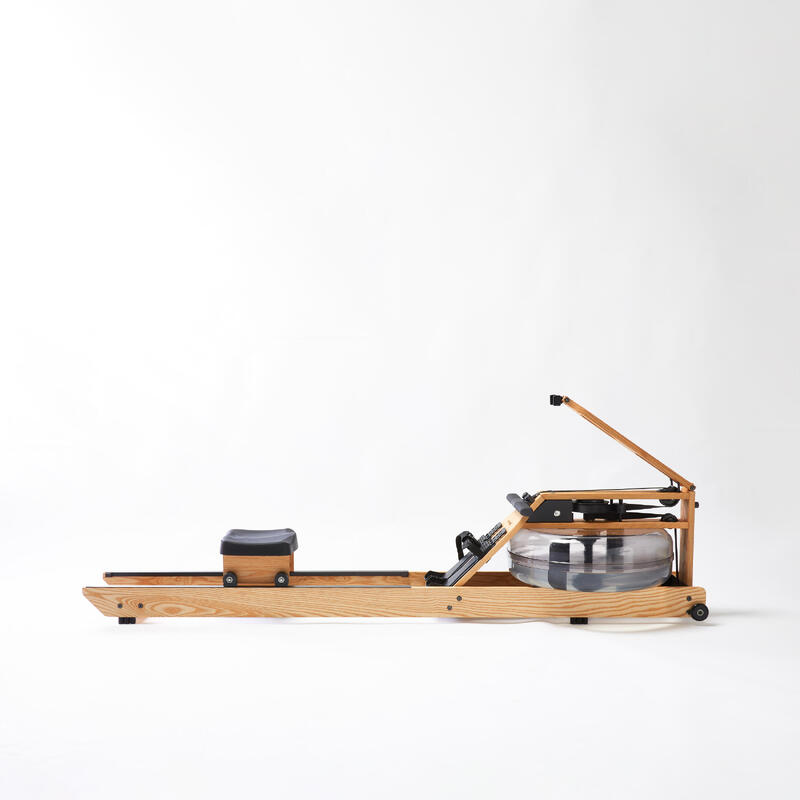 Rudergerät aus Holz mit Wasserwiderstand Domyos x Waterrower WR3