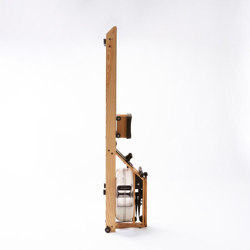 Rudergerät aus Holz mit Wasserwiderstand Domyos x Waterrower WR3
