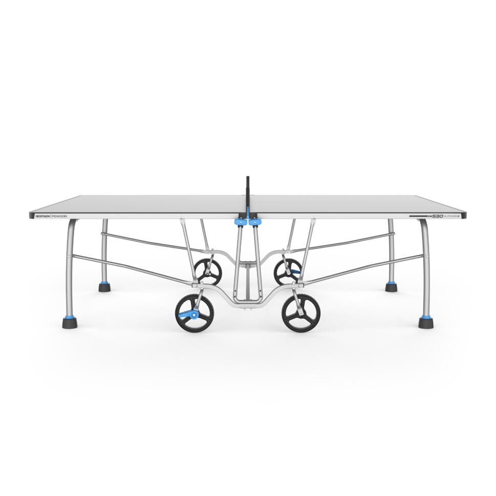 Outdoor Table Tennis Table PPT 530.2 Grey PONGORI Decathlon